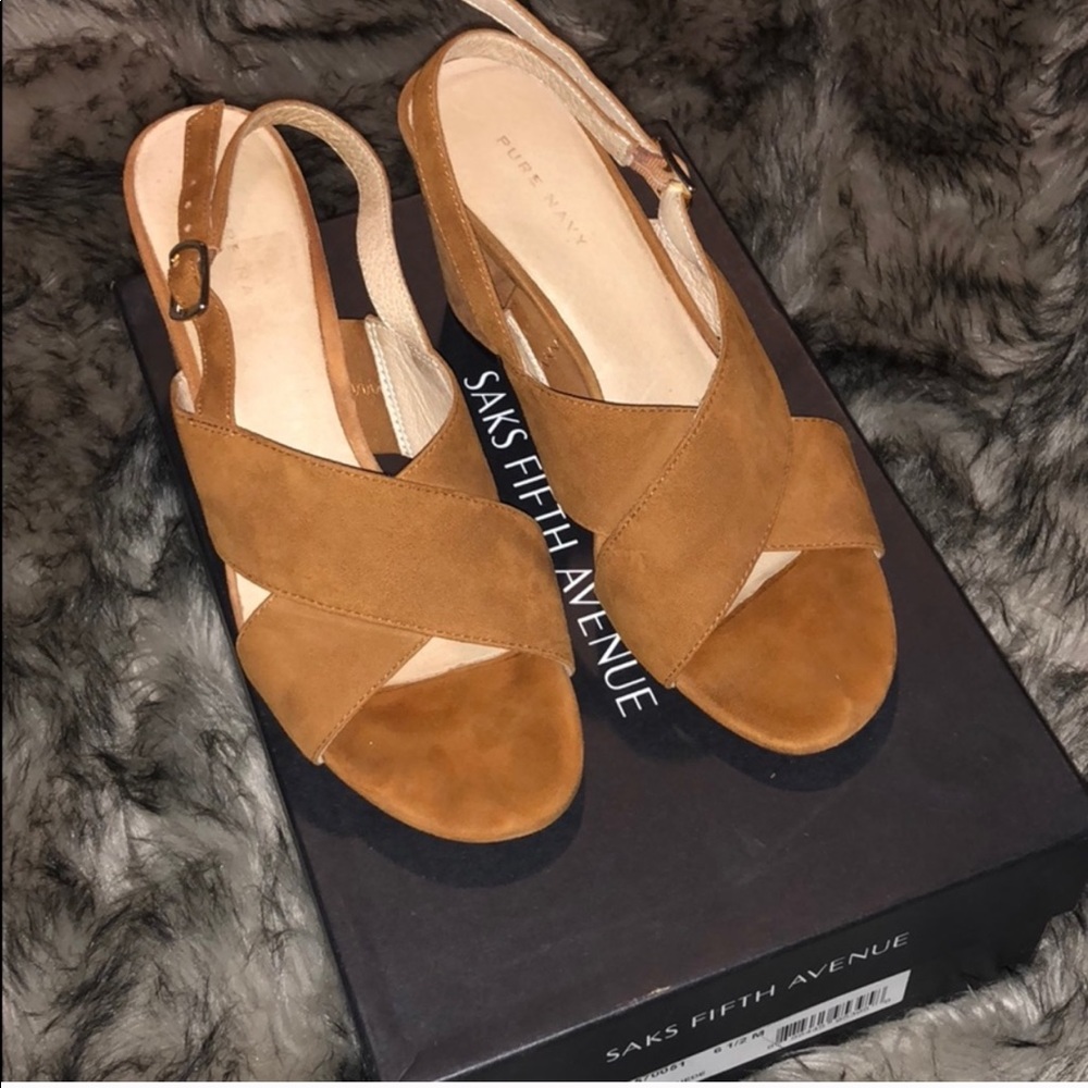 Saks Fifth Avenue Suede Strappy Sandals